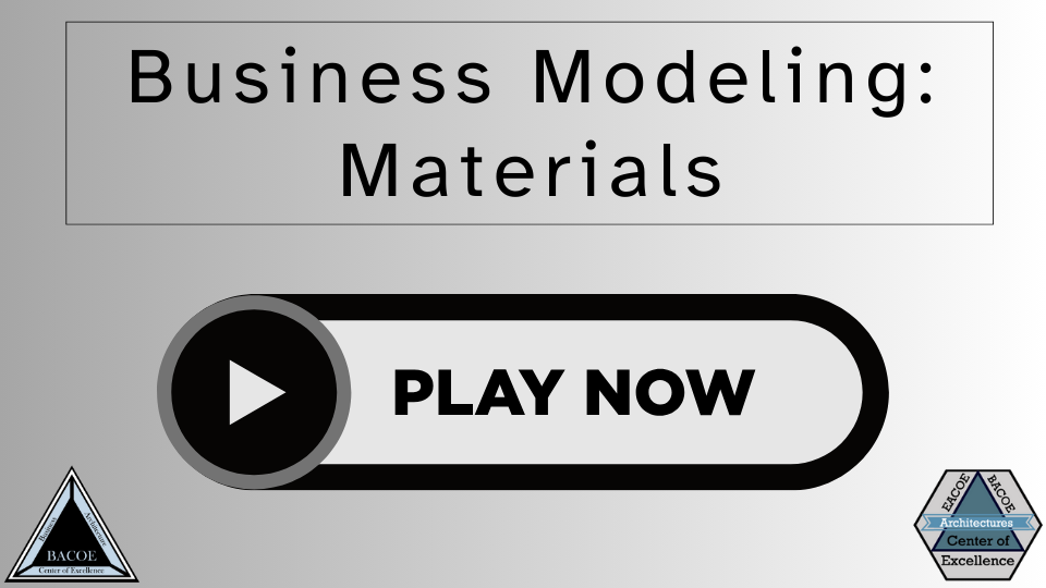Business Modeling: Materials
