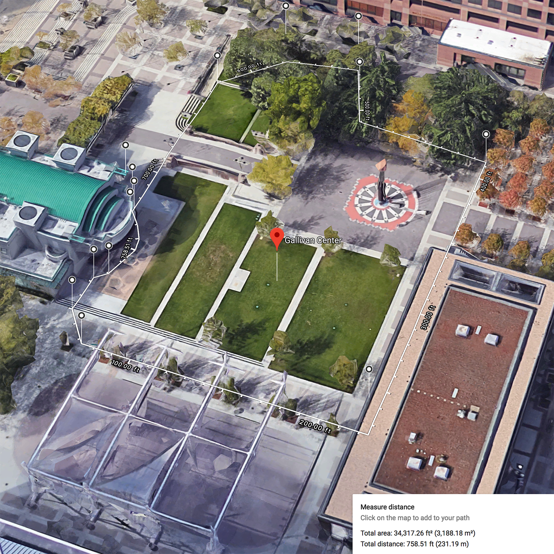 Gallivan Center Patron Area 34,400 Sq. Ft.