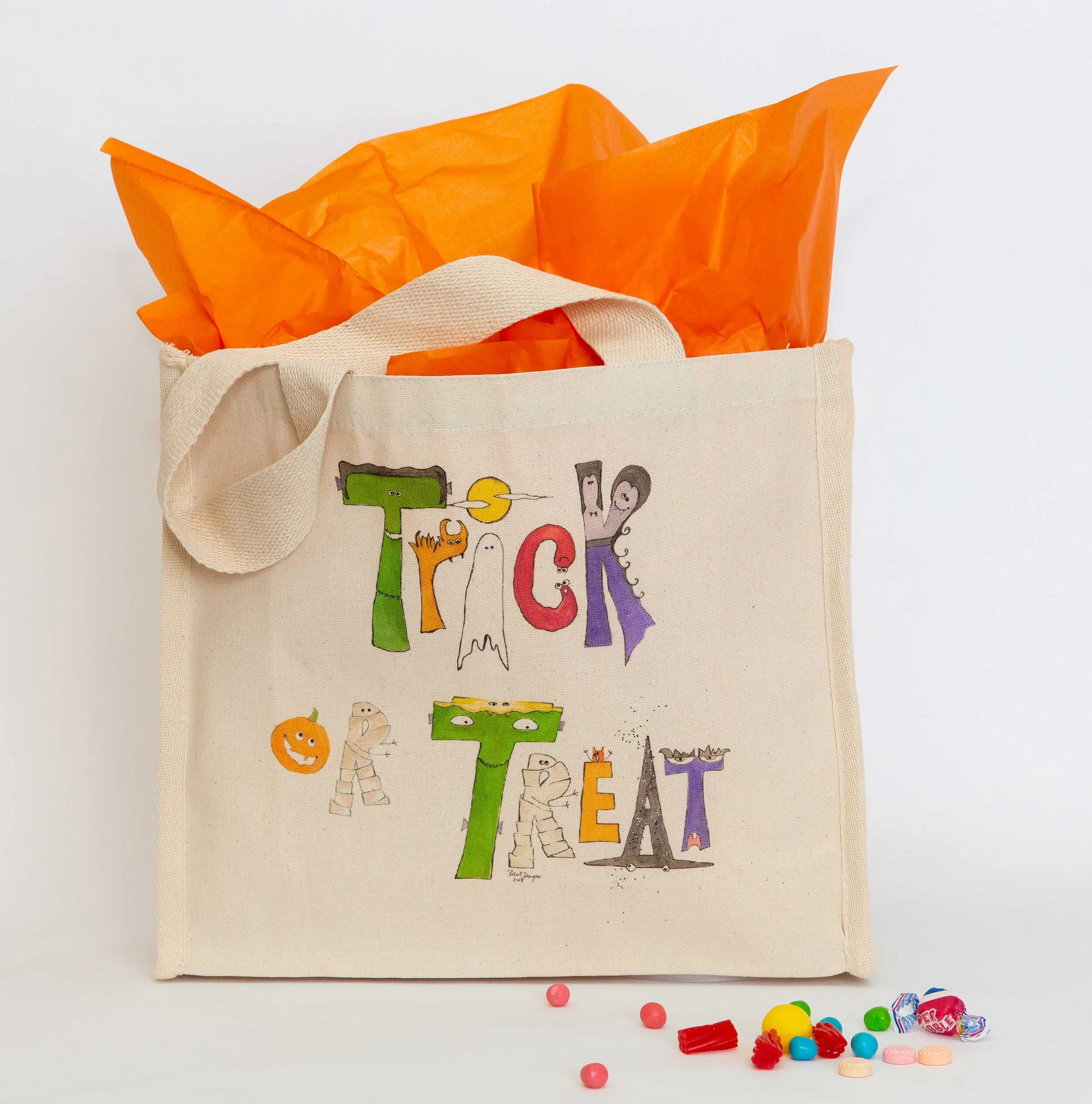 “Trick or Treat” Halloween Tote$25.00