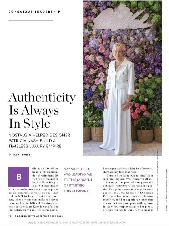 Patricia Nash SUCCESS magazine front page, written by Sarah Paulk
