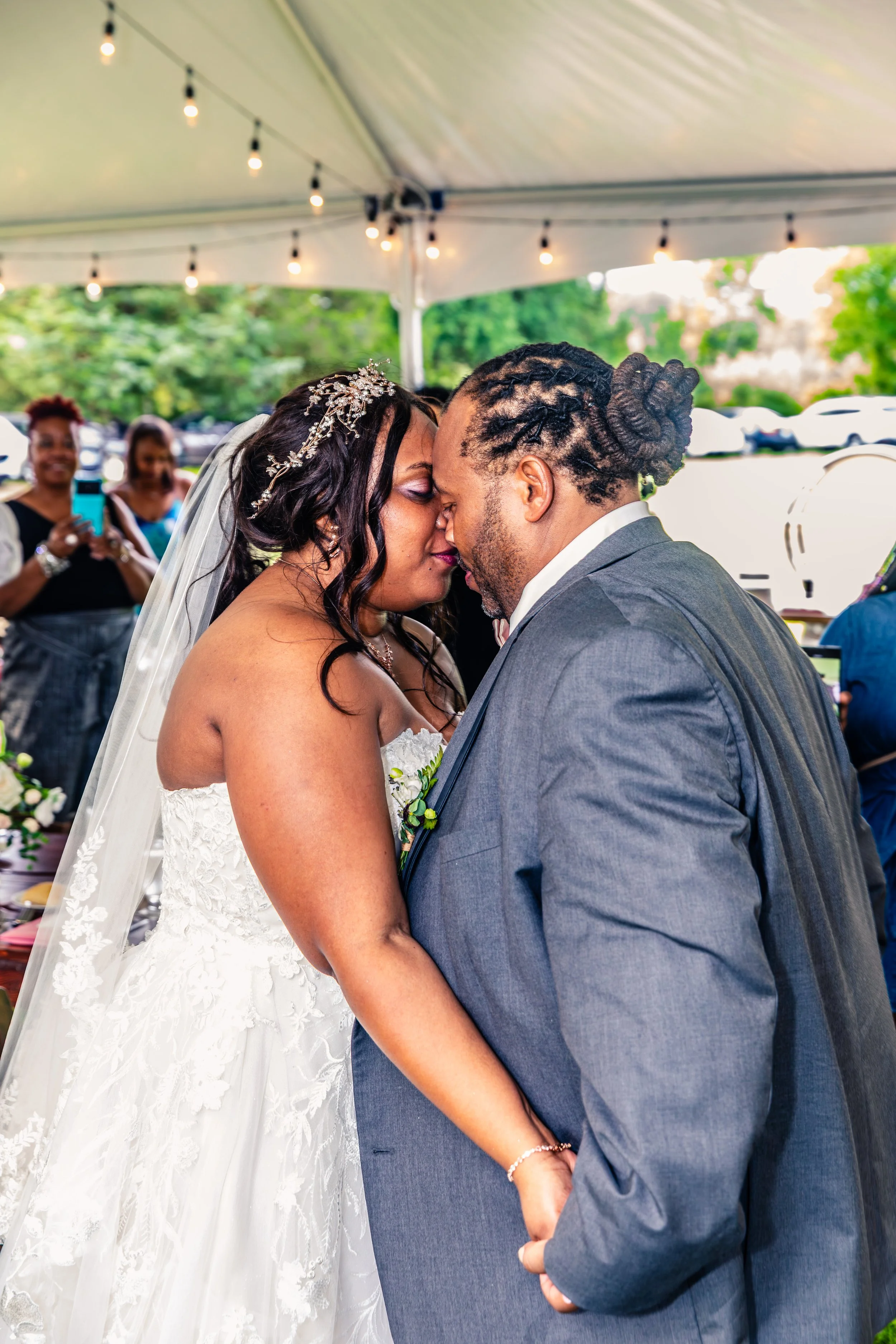 black couple dancing at wedding at The Sora on The Cohansey River, Bridgeton, New Jersey