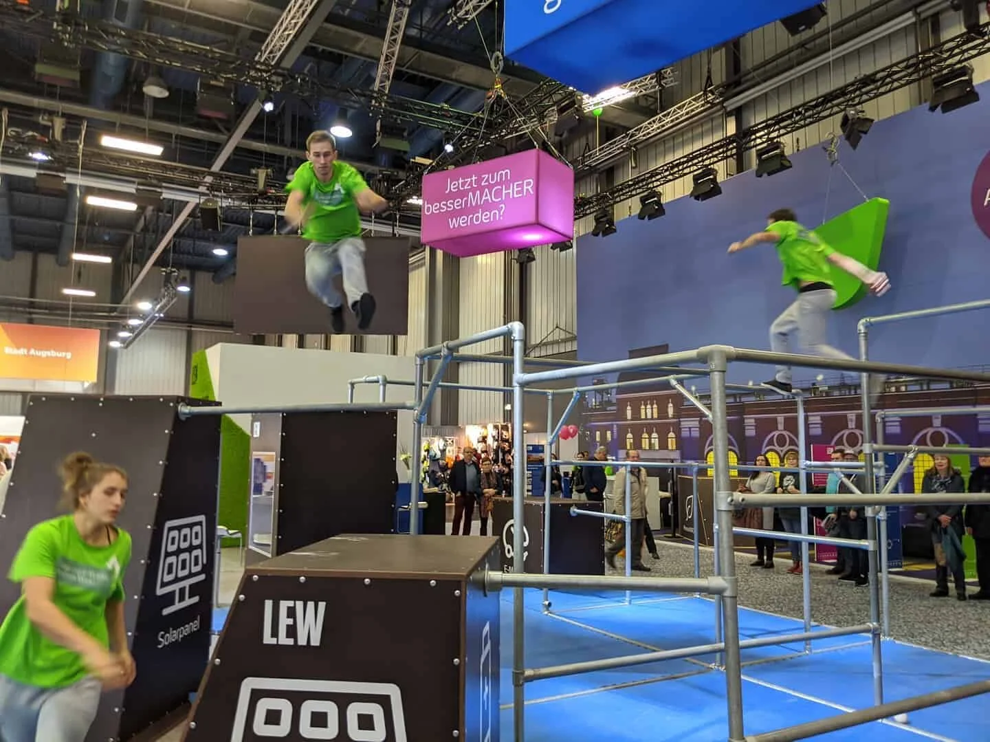Parkourshow auf der Afa Messe Augsburg
