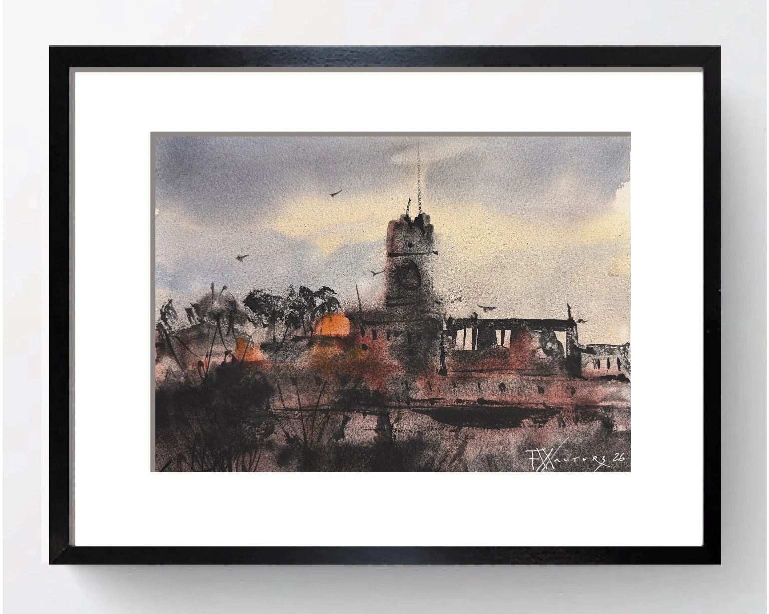 Lot 101. 'Konigstein castle ruins at sunset' 