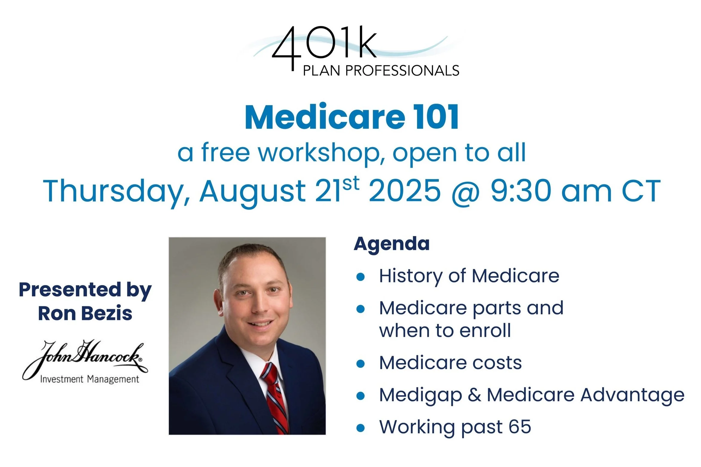 Medicare 101 Webinar - Please Join Us on August 21, 2025
