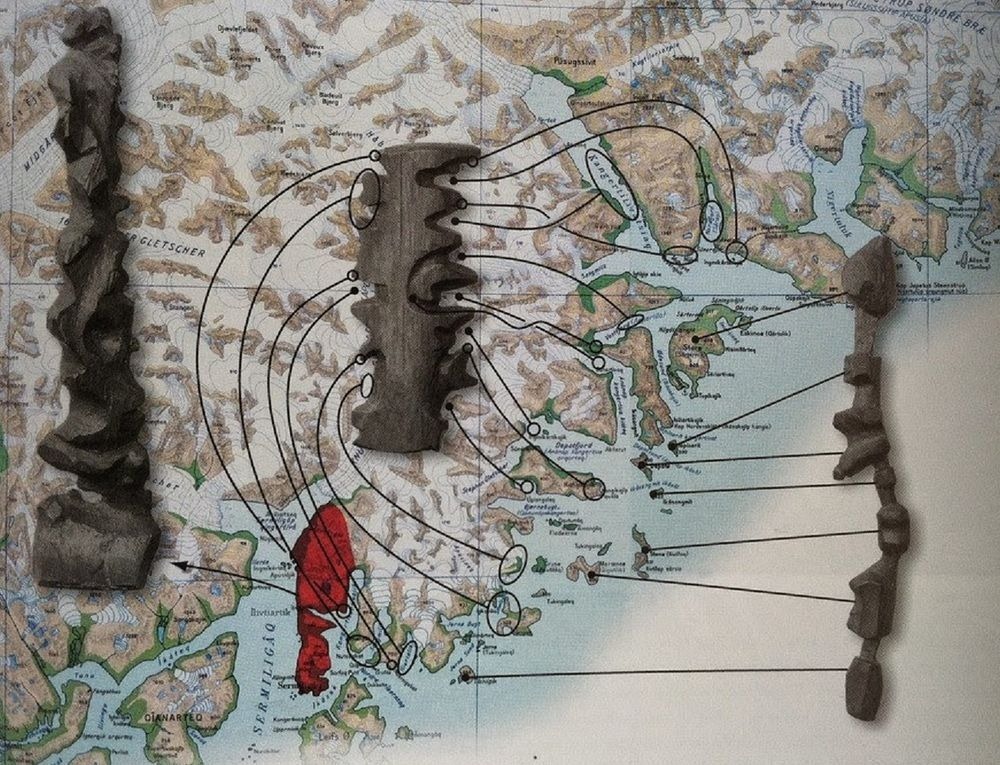mobile Holzkarten | Inuits, Grönland
