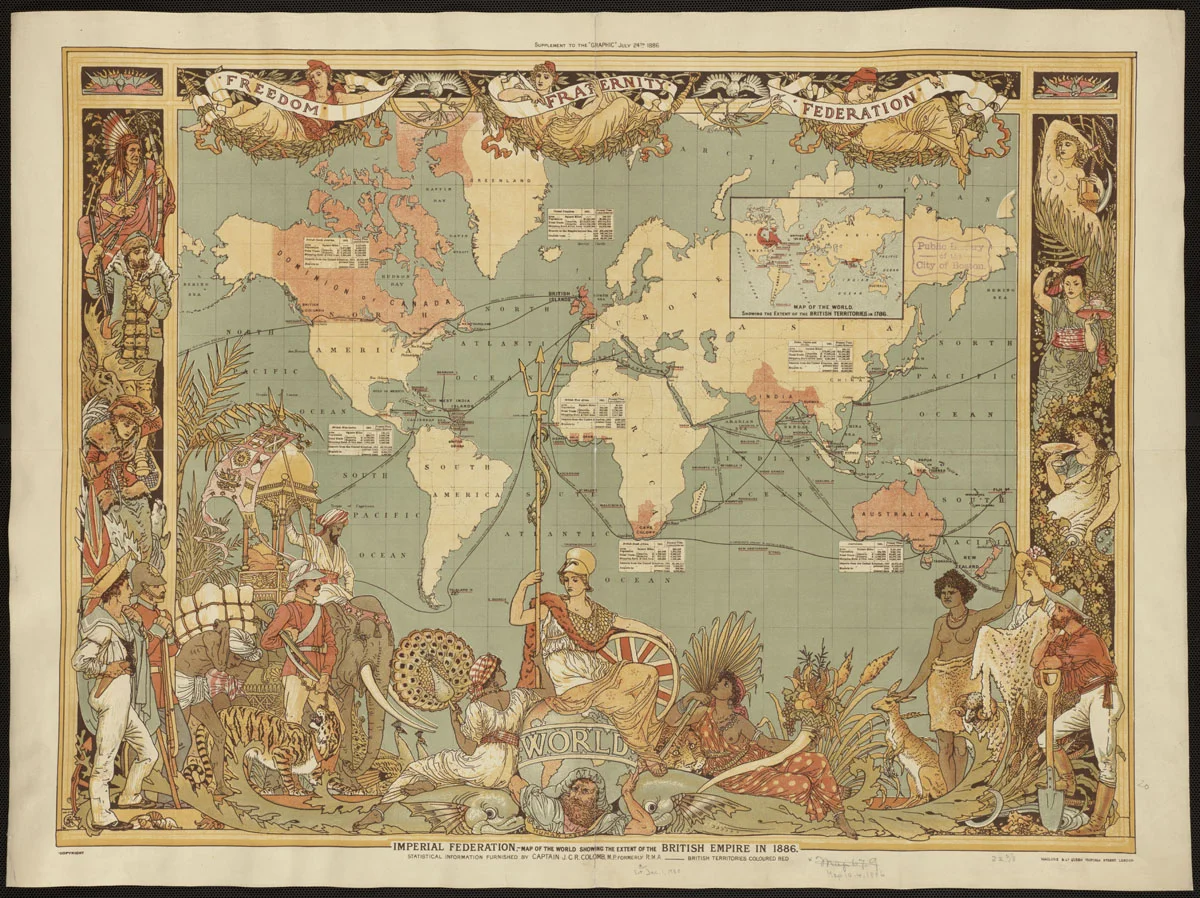 Imperial Federation Map of the World | 1889
