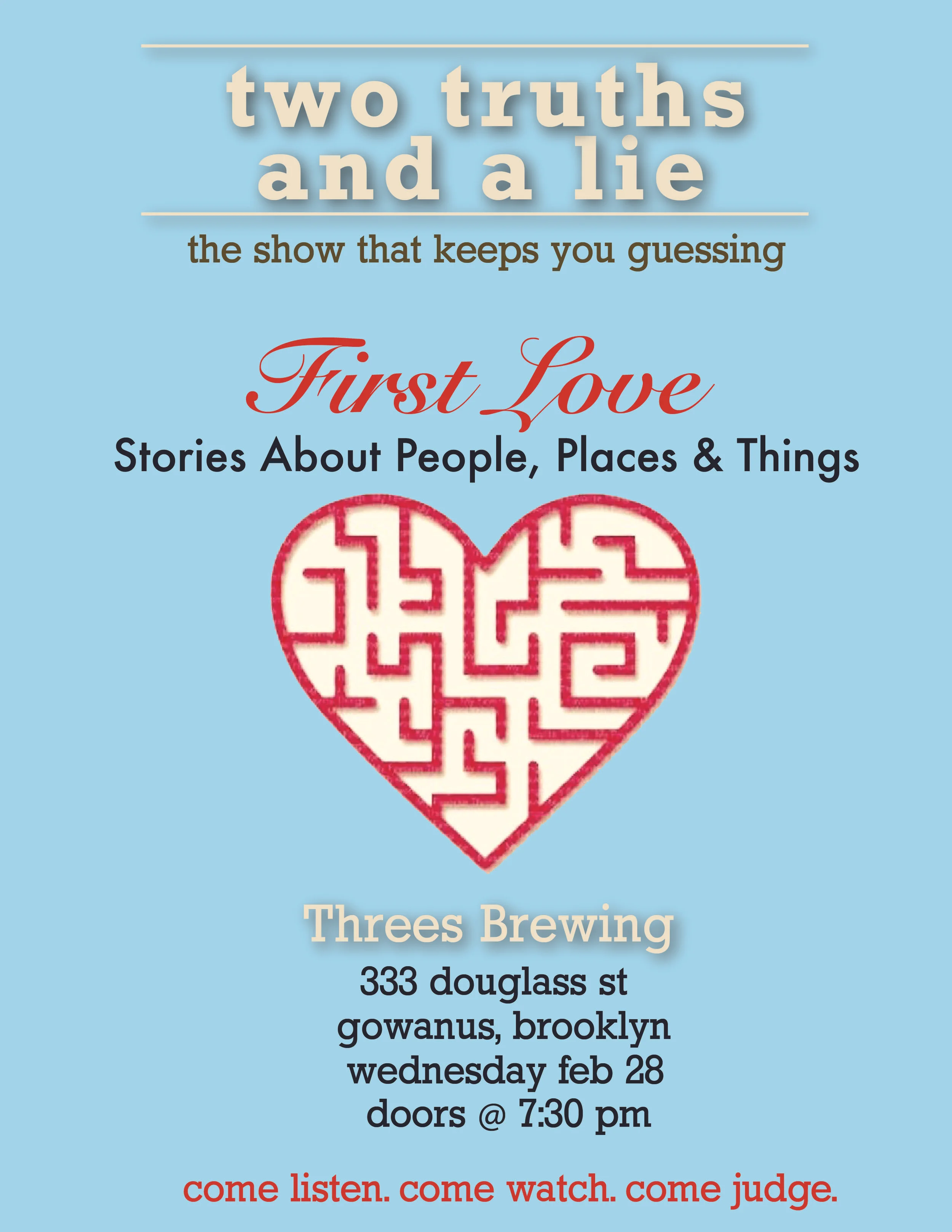 First Love: Stories About People, Places & Things
