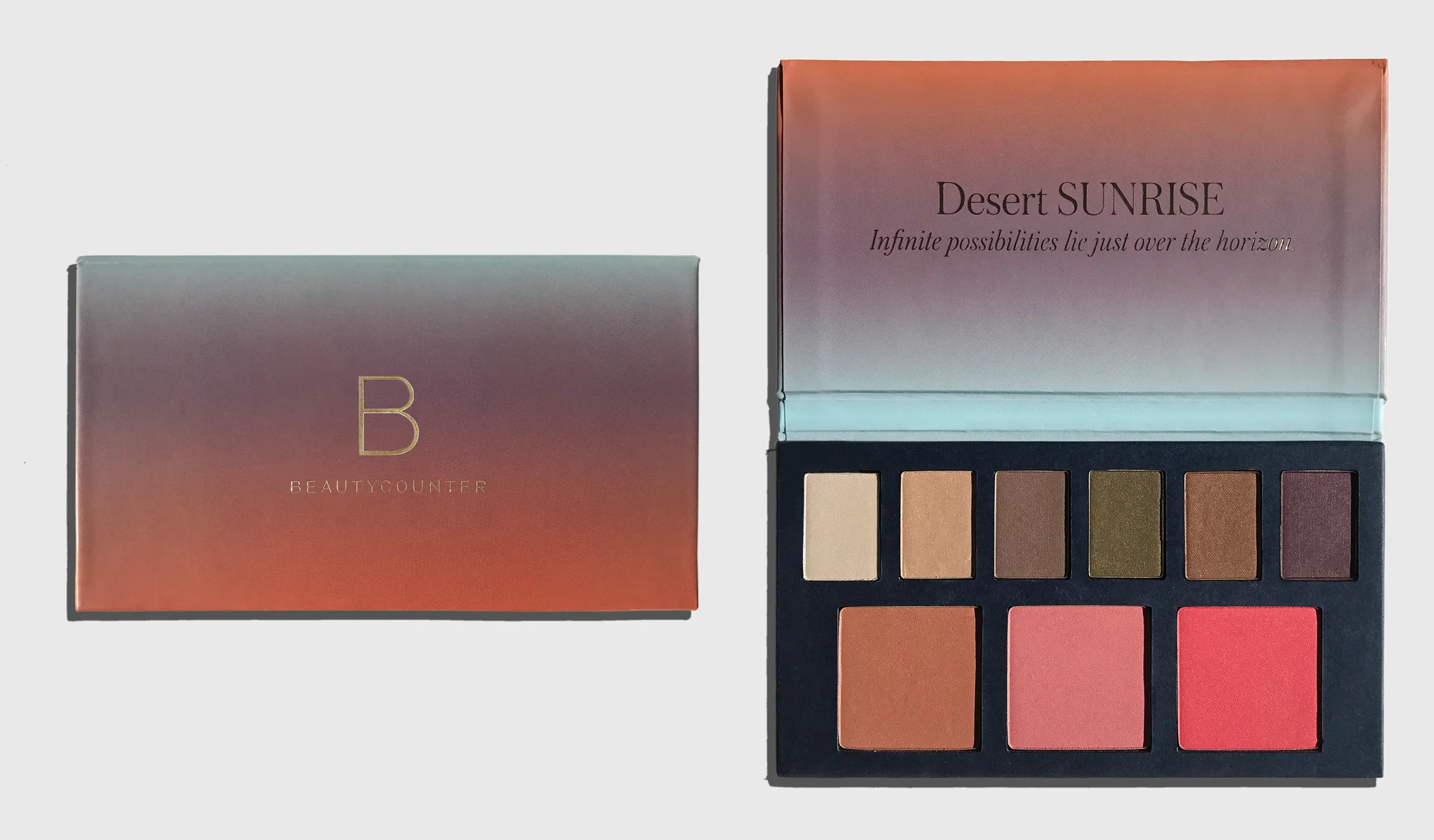 'Desert Sunrise' Summer Eyeshadow Palette –Concept and packaging design