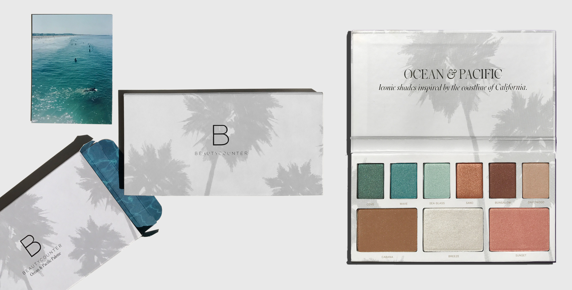 'Ocean &amp; Pacific' Summer Eyeshadow Palette –Concept and packaging design