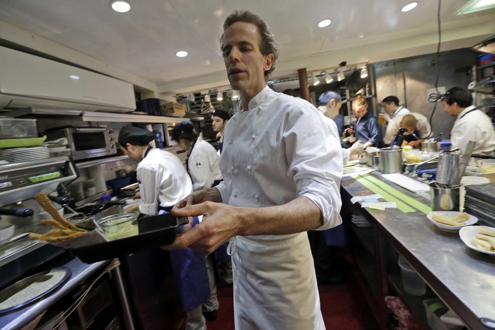 Dan Barber cooking for the WastED pop-up, The New Yorker