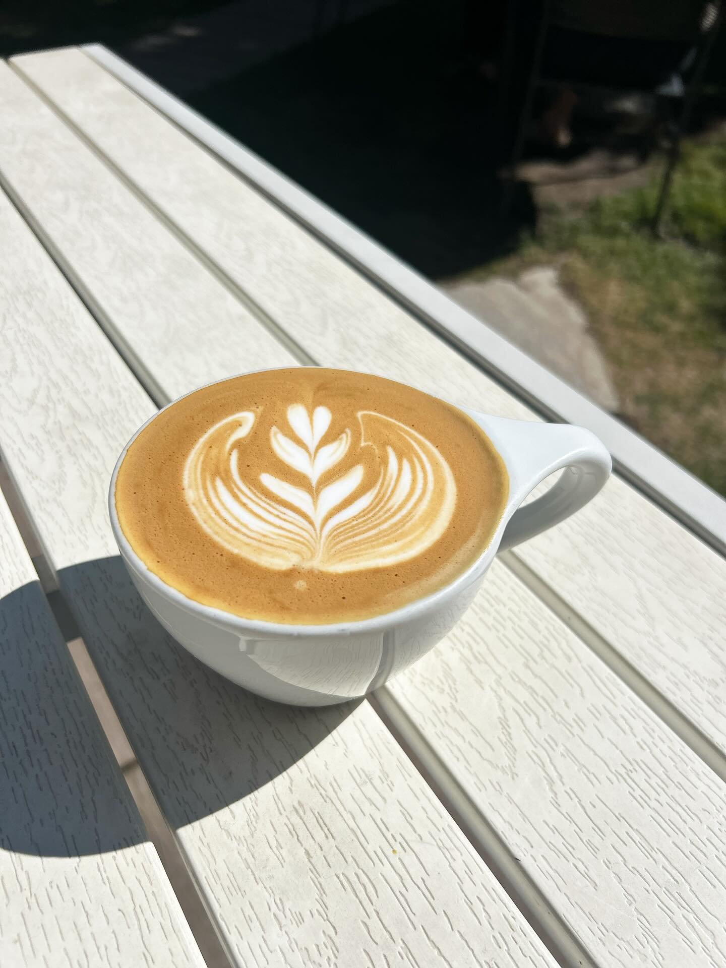 A masterpiece, as usual, by @cdizzlebakes Come see her on her last day for a bit. (Don&rsquo;t worry, she&rsquo;ll be back in August!) #risedriggs #tetonvalleyidaho #coffeeshop #driggsidaho #latteart #rosetta