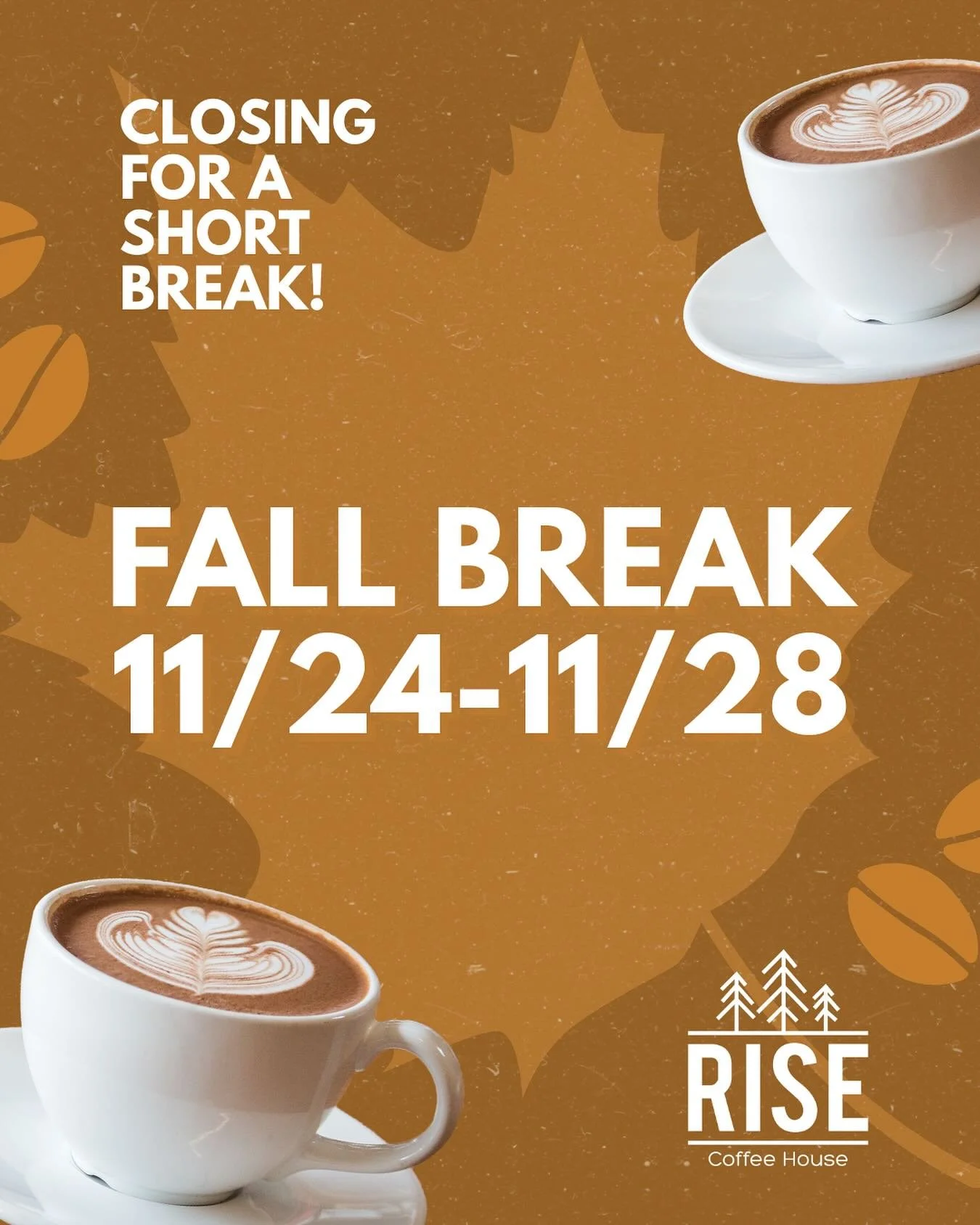 Closing for a short break. Deep cleaning calls!