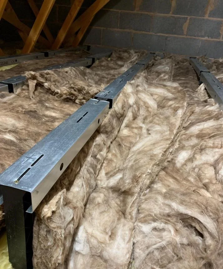 insulation being installed for one of our customers, before installing the boarding