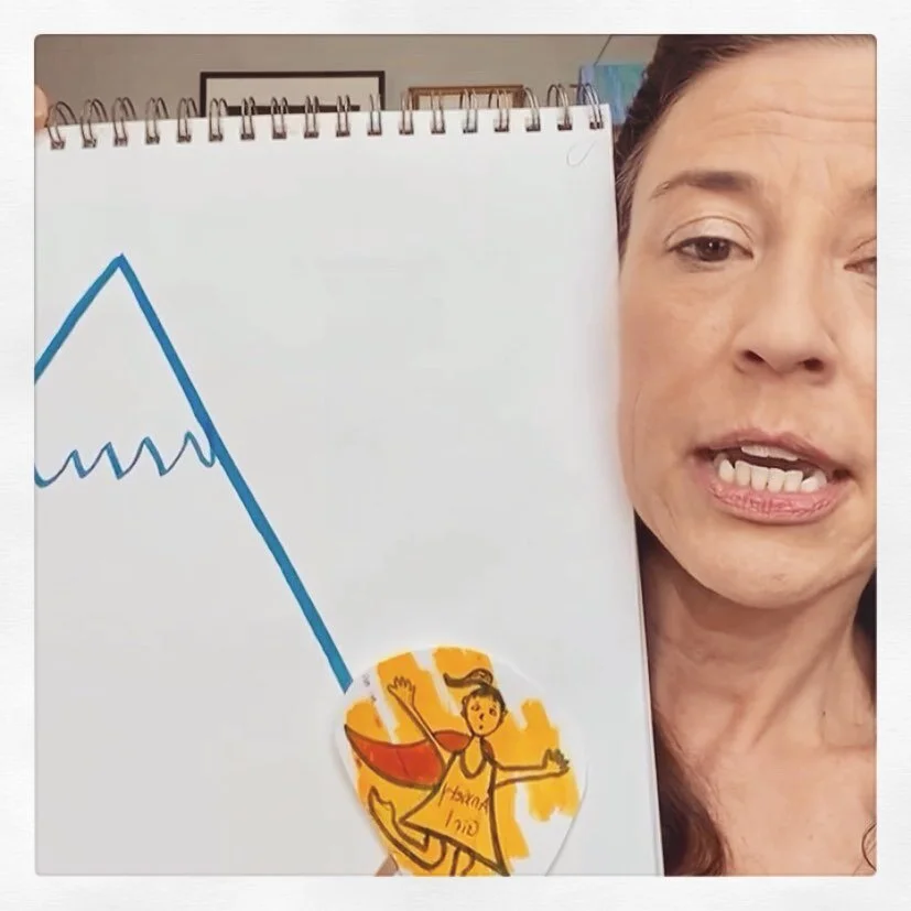 Here she is! Anxiety girl skiing down the slope of catastrophizing! To watch the full video with more cognitive distortion superheroes - and what to do about them- click on link in bio. 

Video also has some fabulous resources for eating disorder awa