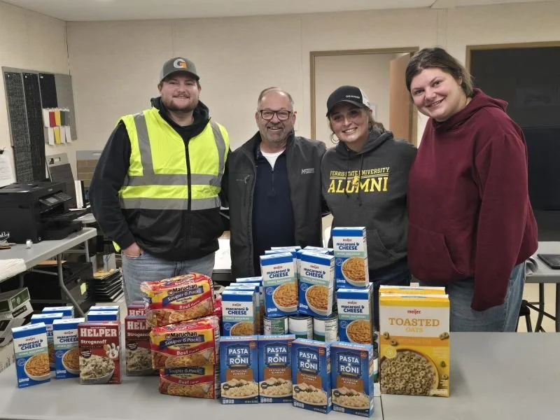 Big shout out to @grangerconstruc  on their food drive to help West Michigan Food Banks. Sobie Company Inc. and @architecturalglassandmetals  were blessed to be able to pitch in on some donations at the FSU Dawg House project and Joan Secchia Childre