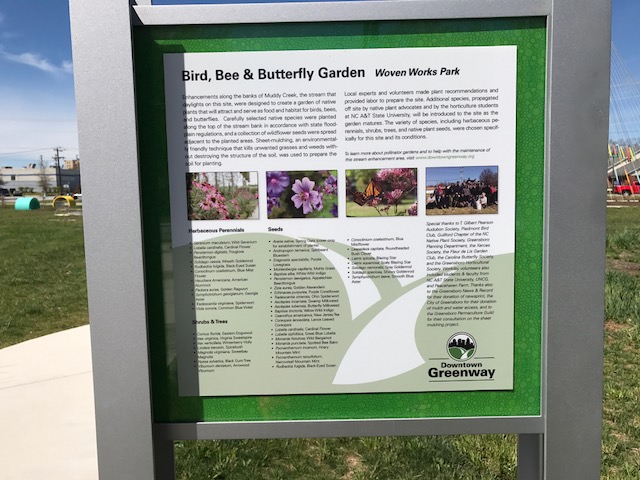  Woven Works Park features&nbsp; “Bird, Bee and Butterfly Garden” in Downtown Greenway.   