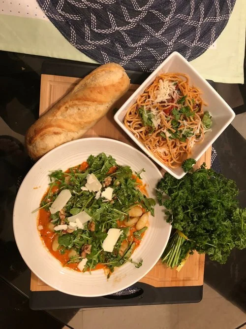 Gnocci and Primavera Pasta