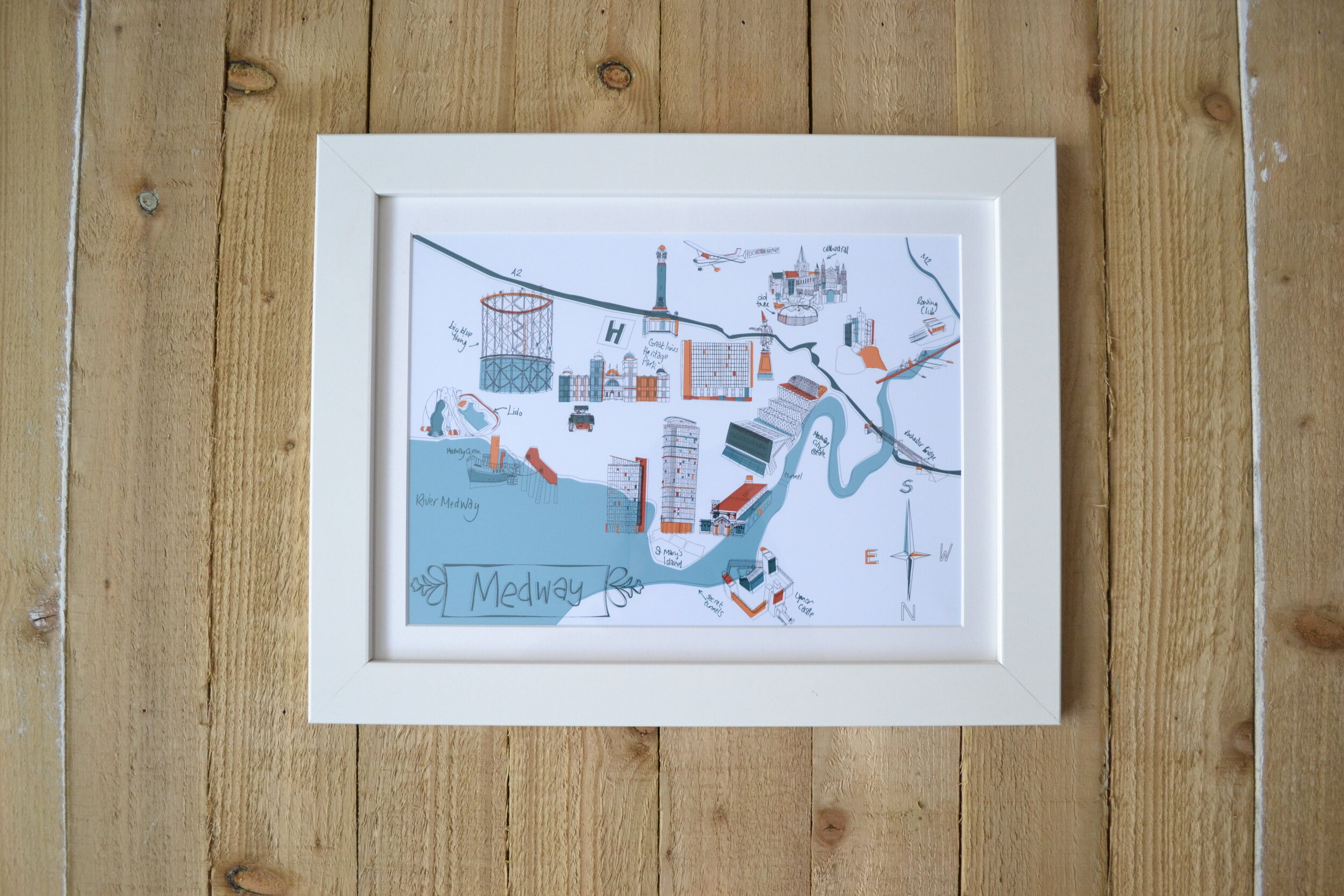 Medway Map Print