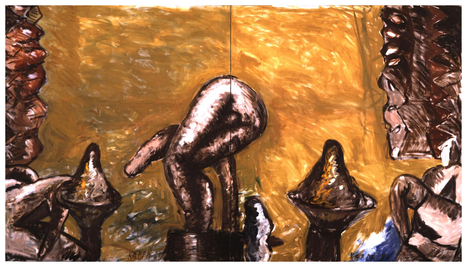 Klein Weihe , 1980, Oil on canvas, 49.21h x 53.14w in (125h x 135w cm), Private collection