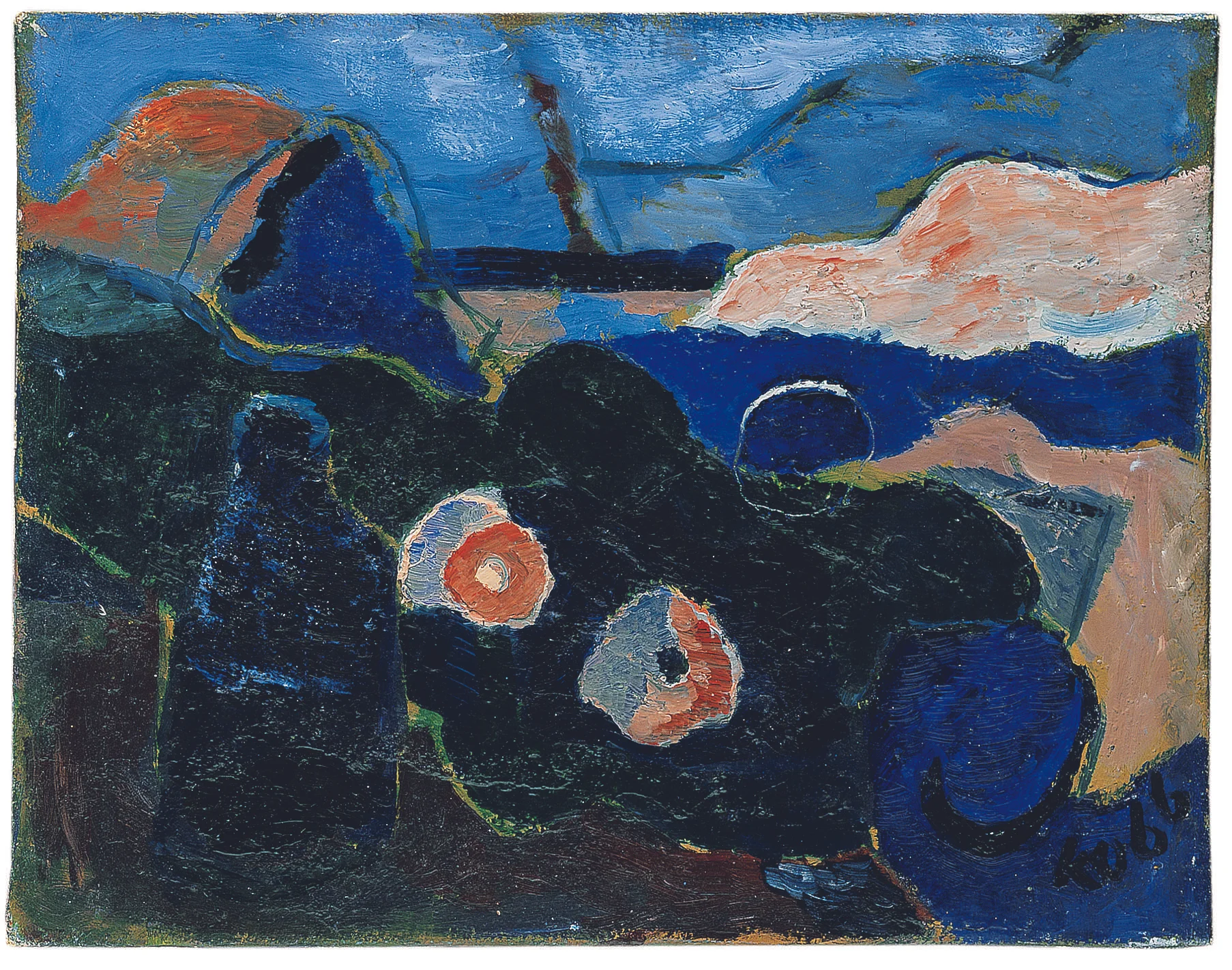 Untitled, 1966, Oil on canvas, 18.50h x 23.62w in (47h x 60w cm)