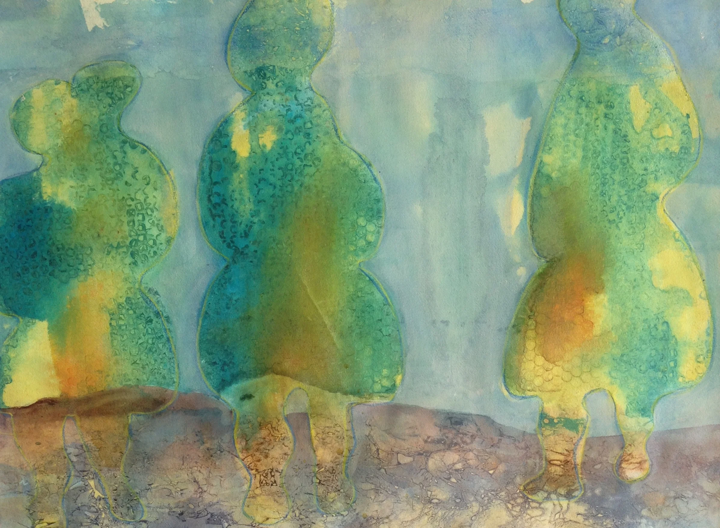 Grandmas Watching Over Us Watercolour - 30"x22" For Sale - $400