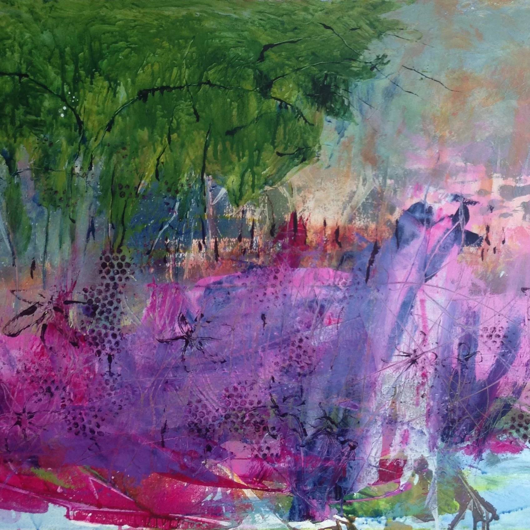 Fantasy Island Acrylic - 40"x30" For Sale - $2500