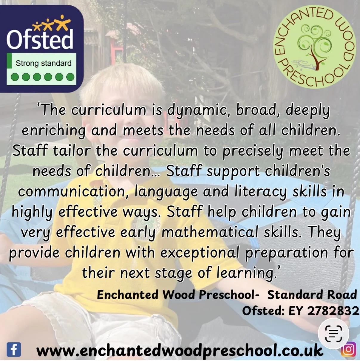 Enchanted Wood Preschool
Standard Road 

https://reports.ofsted.gov.uk/provider/49/2782834