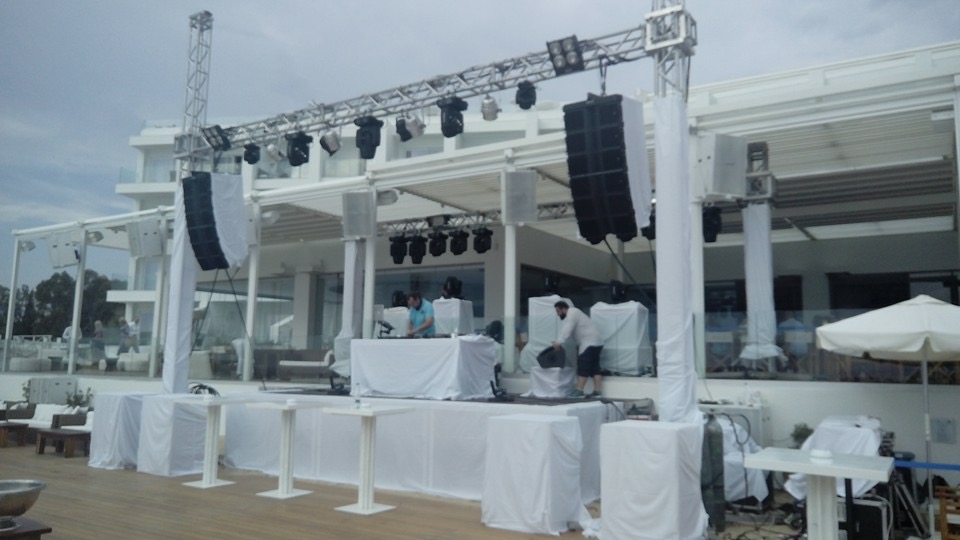  White Party - Truss Goalpost  , Nikki Beach Resort &amp; Spa Porto Heli 
