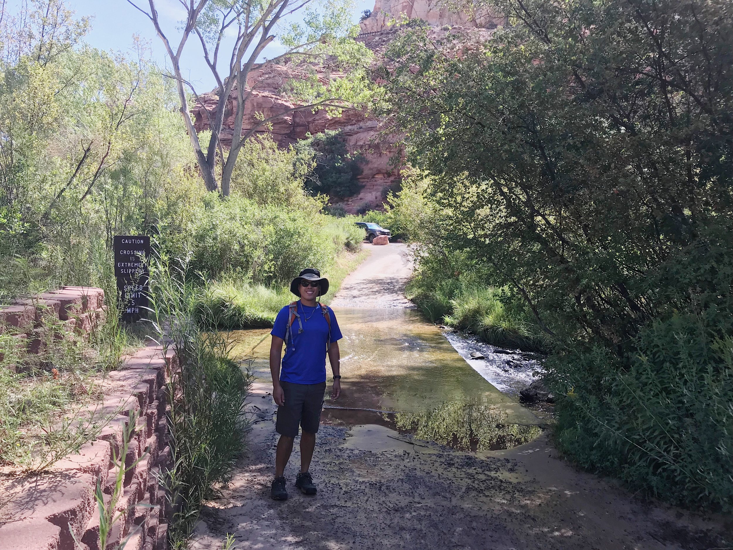 Walking to the trailhead