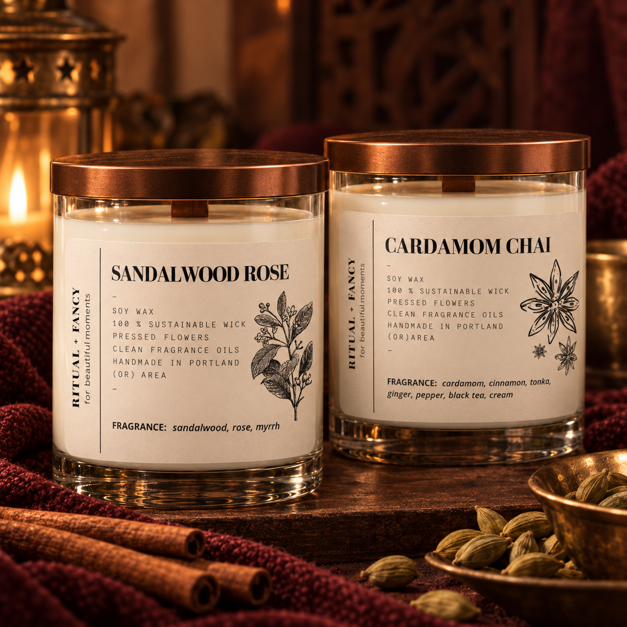 Sandal Wood Rose | Cardamom Chai