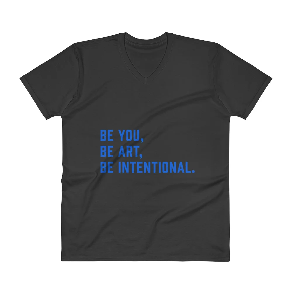 BOLD Statement - Black Tee - Blue