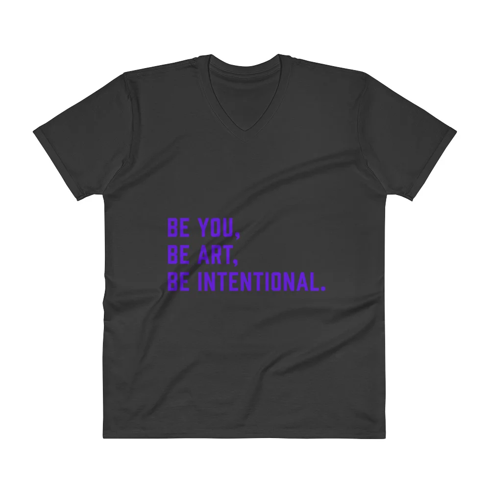 BOLD Statement - Black Tee - Purple