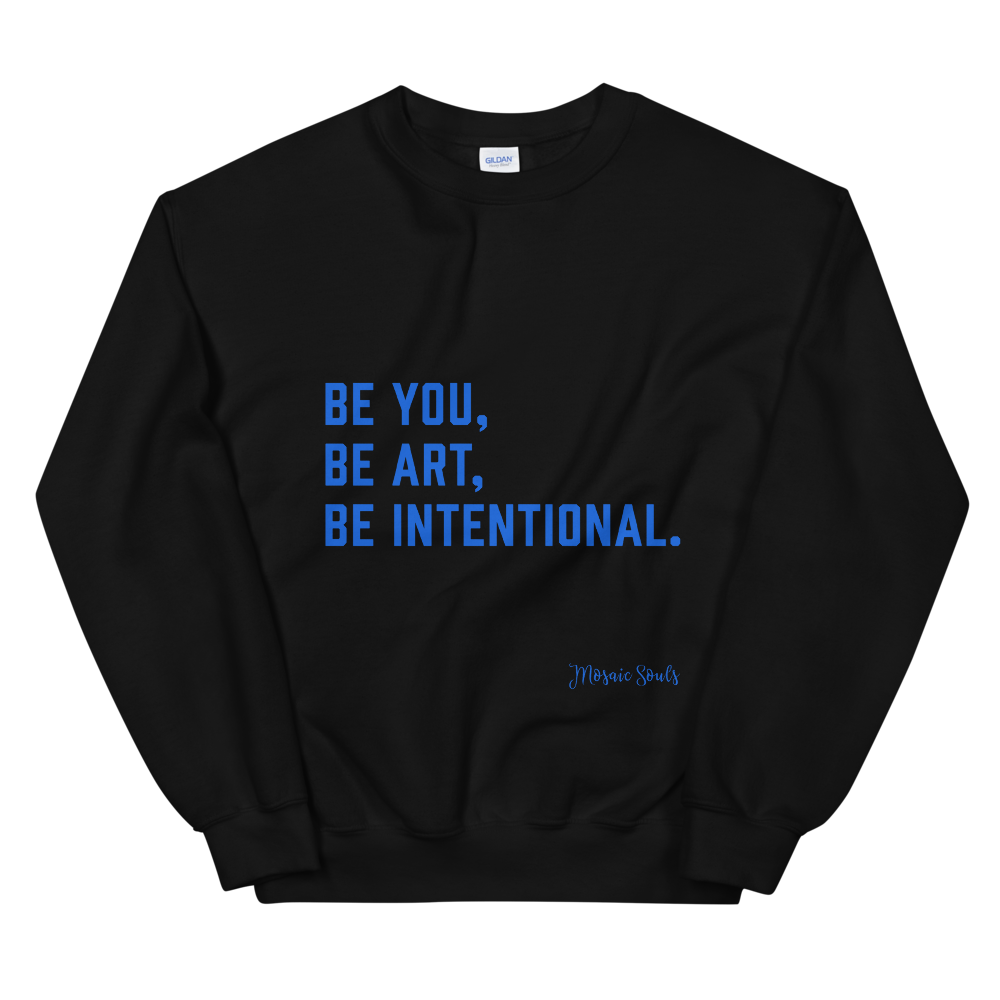 BOLD Statement - Black Sweatshirt - Blue