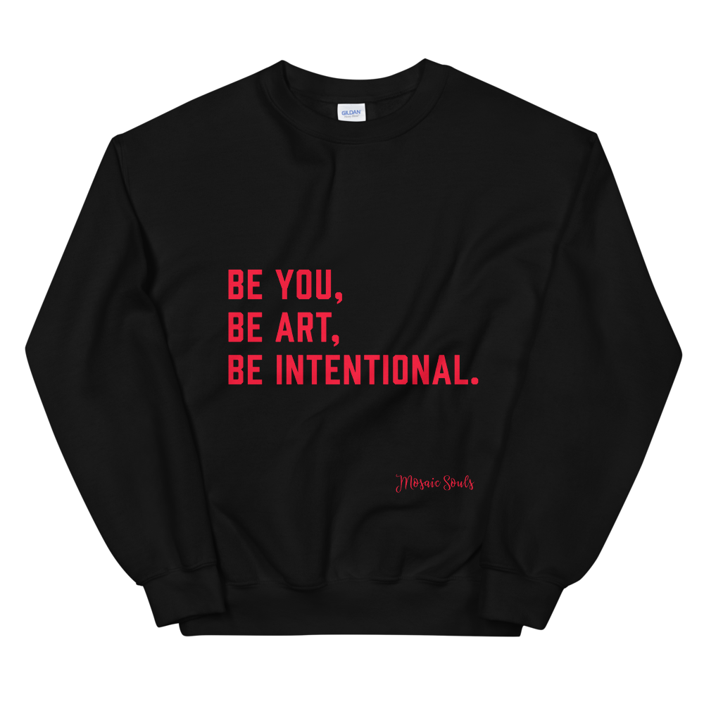 BOLD Statement - Black Sweatshirt - Red