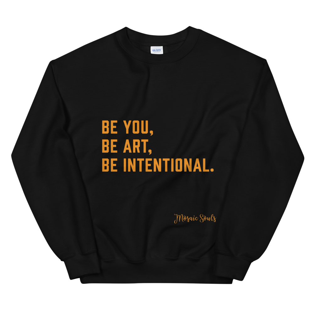 BOLD Statement - Black Sweatshirt - Orange