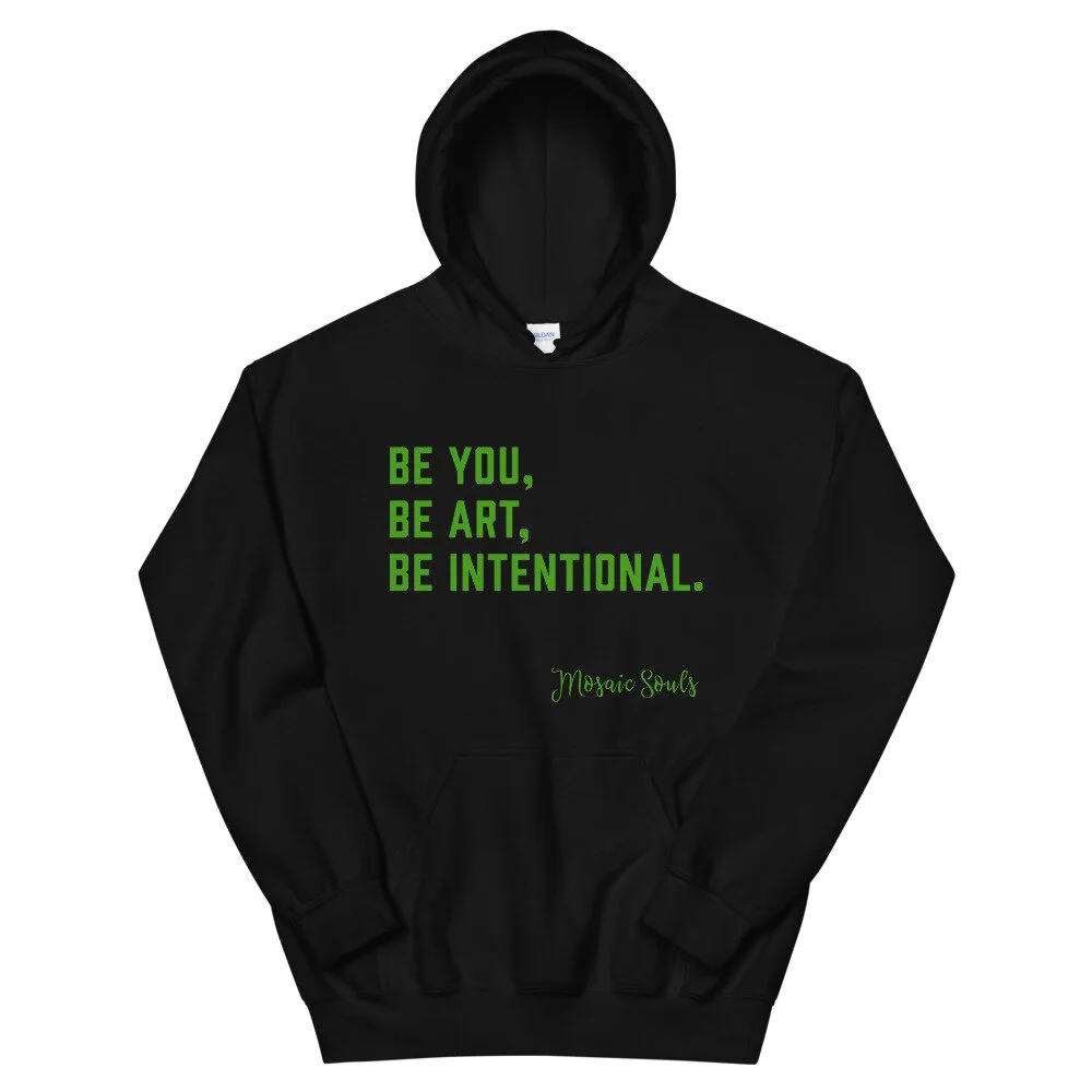 BOLD Statement - Black Hoodie - Green