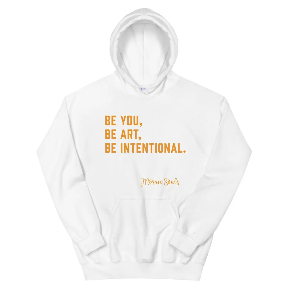BOLD Statement - White Hoodie - Orange