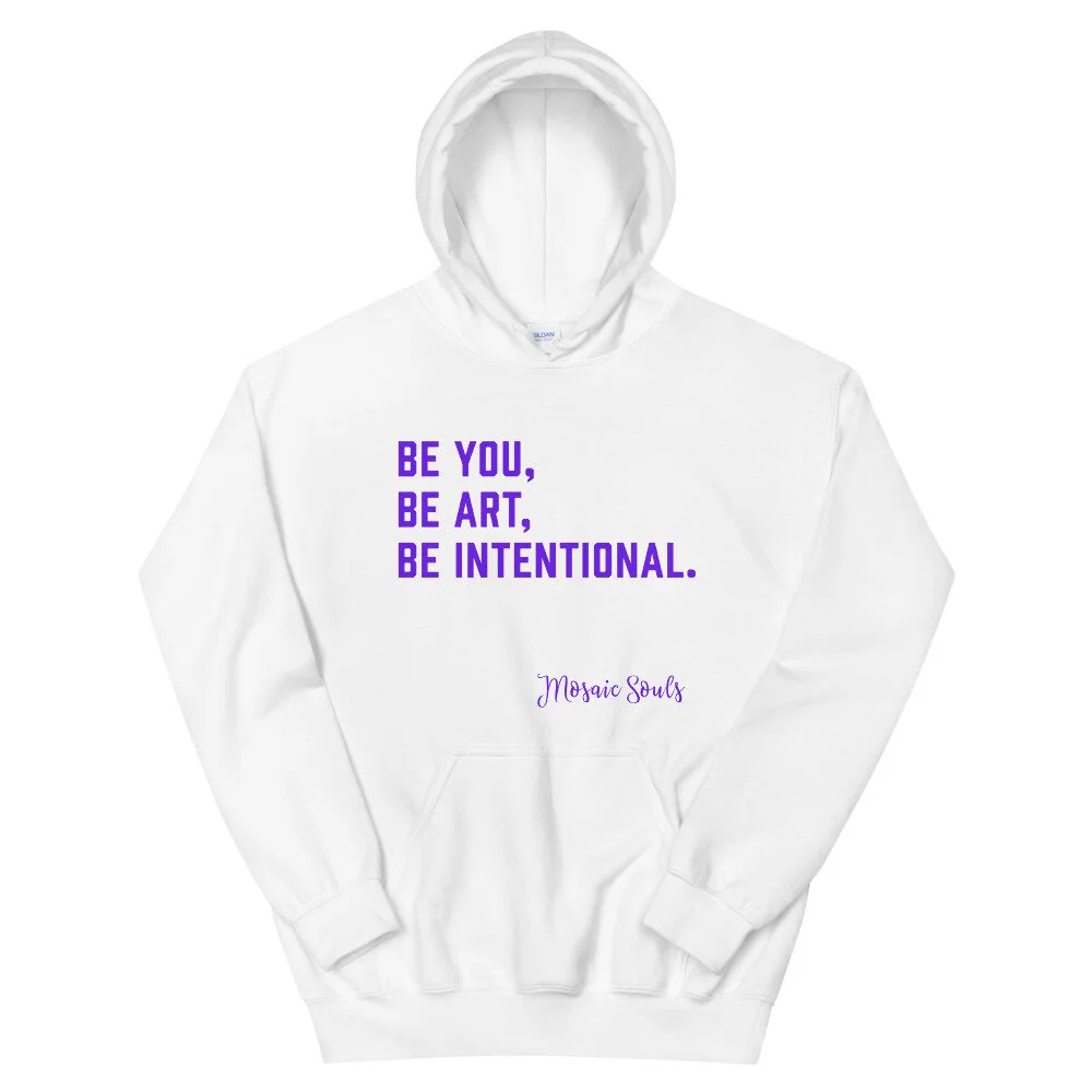 BOLD Statement - White Hoodie - Violet