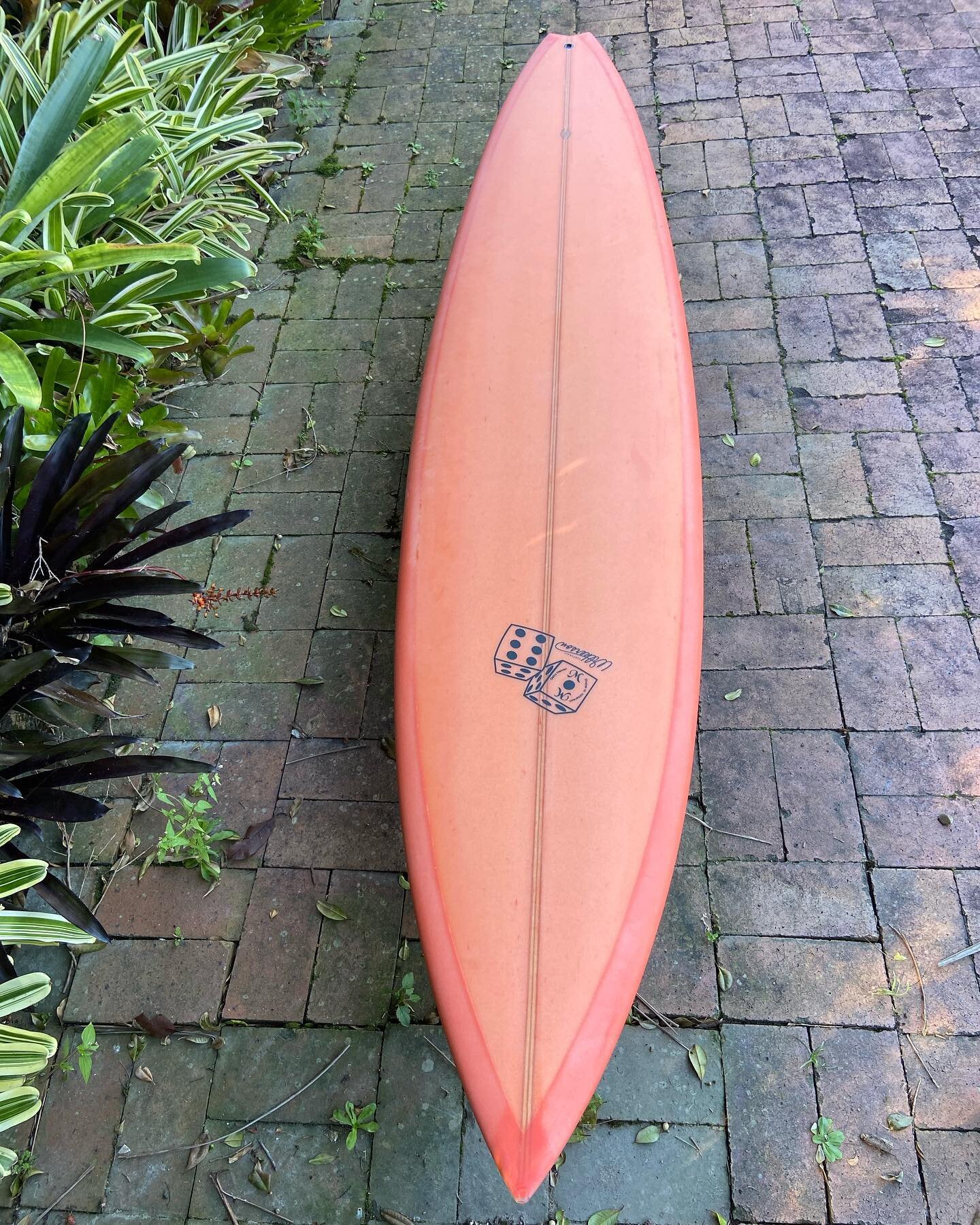 8&rsquo;2&rdquo; &bull; 19 &frac34; &bull; 2 11/16 &bull; custom Handshape for @joeykeogh1  This board features a fast outline with pulled in nose and baby swallow tail quad fin  combined with hawaii gun rocker and a 2 x 6mil stringer for strength.  