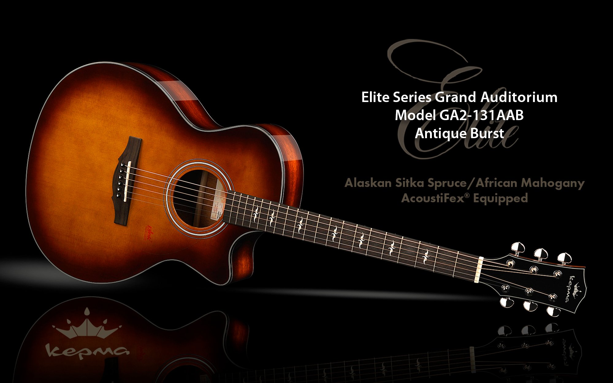 Kepma Elite Grand Auditorium Acoustic GA2-131 — Kepma Guitars USA