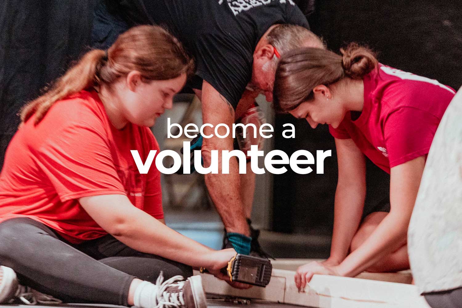 Spanish trail playhouse volunteers constructing set for show