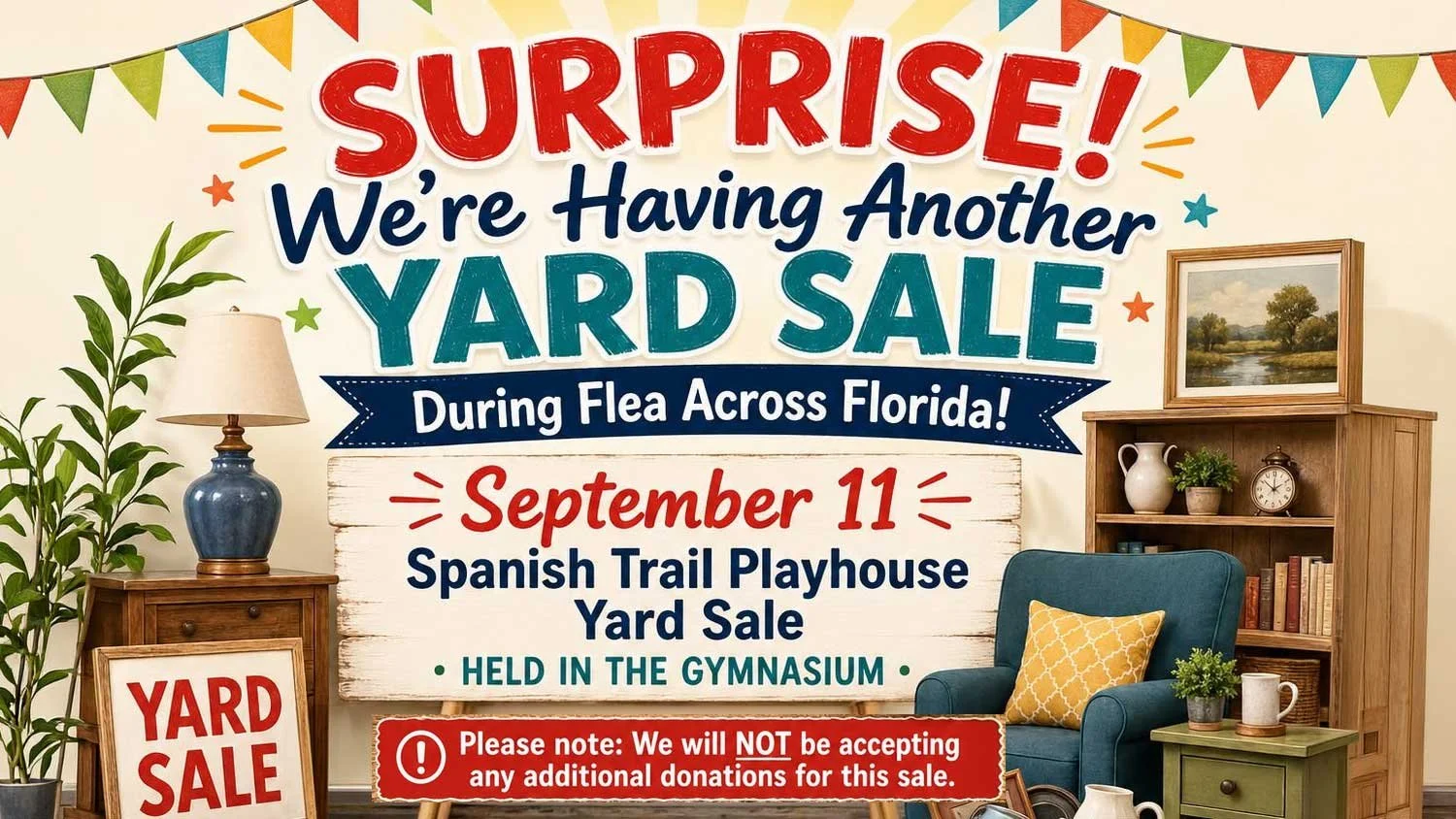 STP Yard Sale Sept. 11th