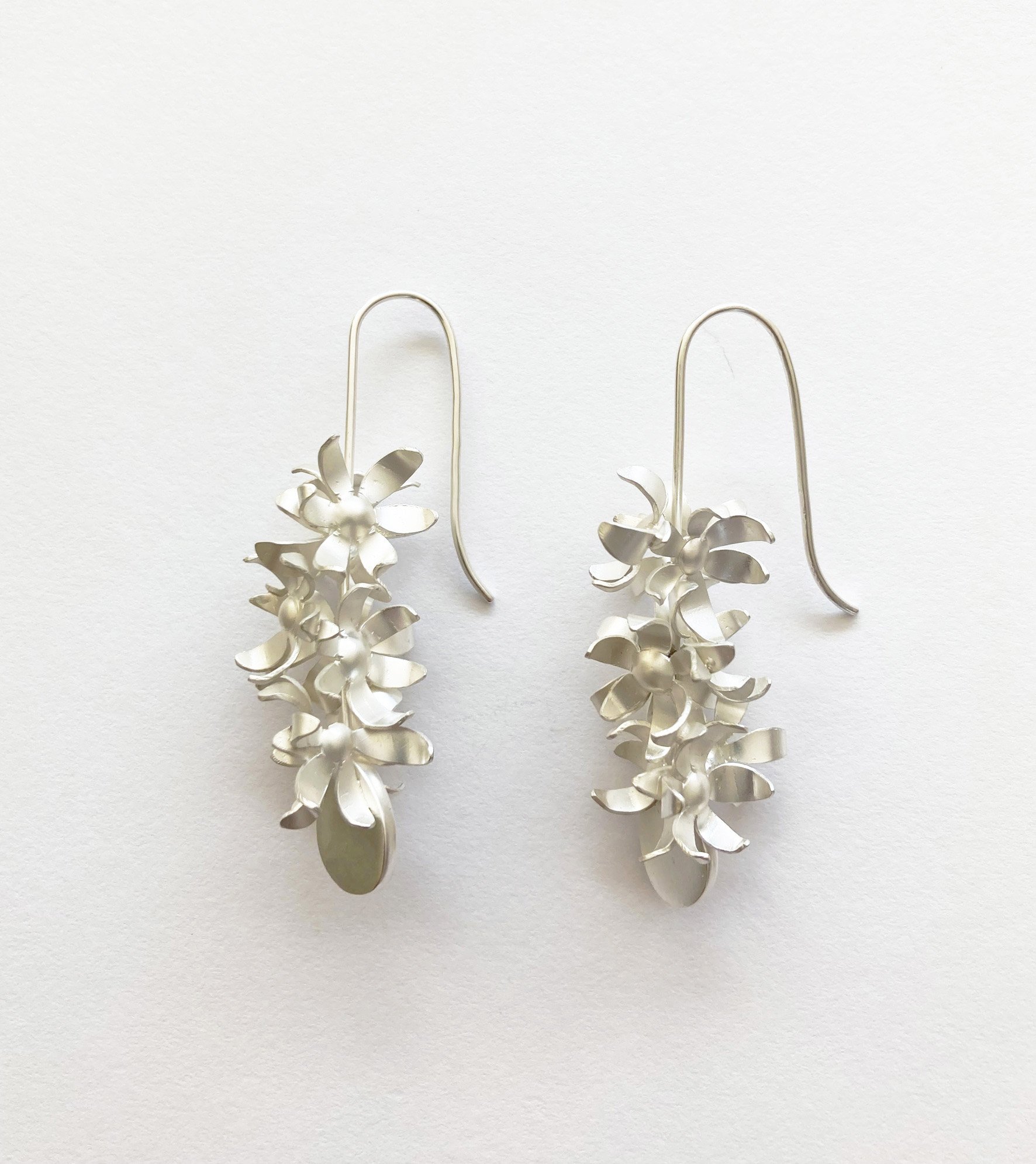 inflorescence and petal, earrings 