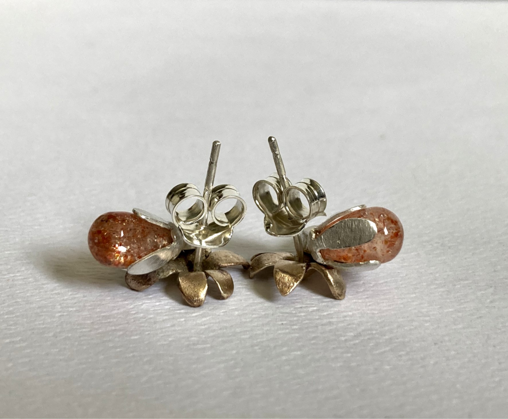 floral studs with sunstone, 2 .jpg