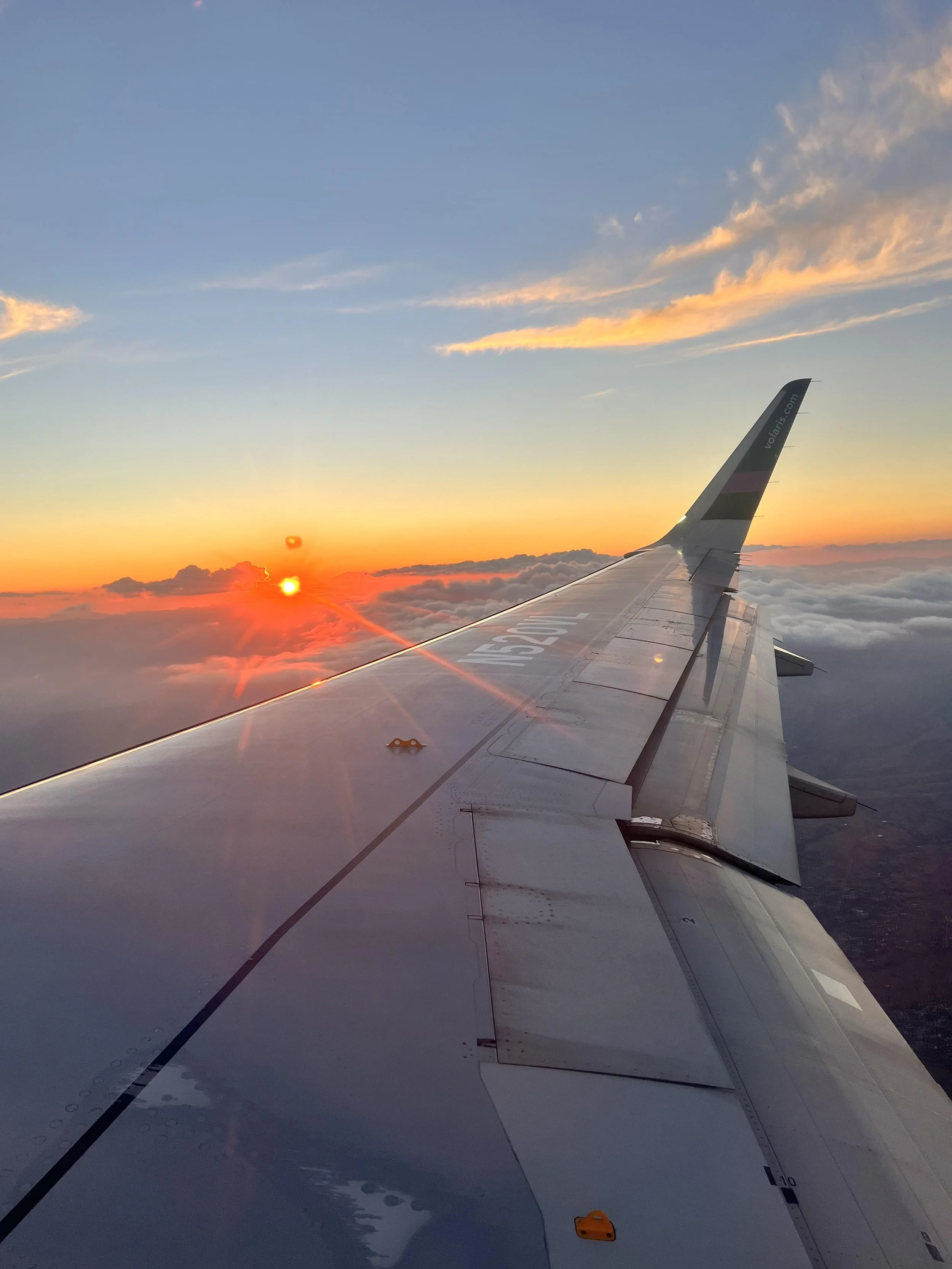 Flying into Oaxaca City, Oaxaca, Mexico aboard Volaris