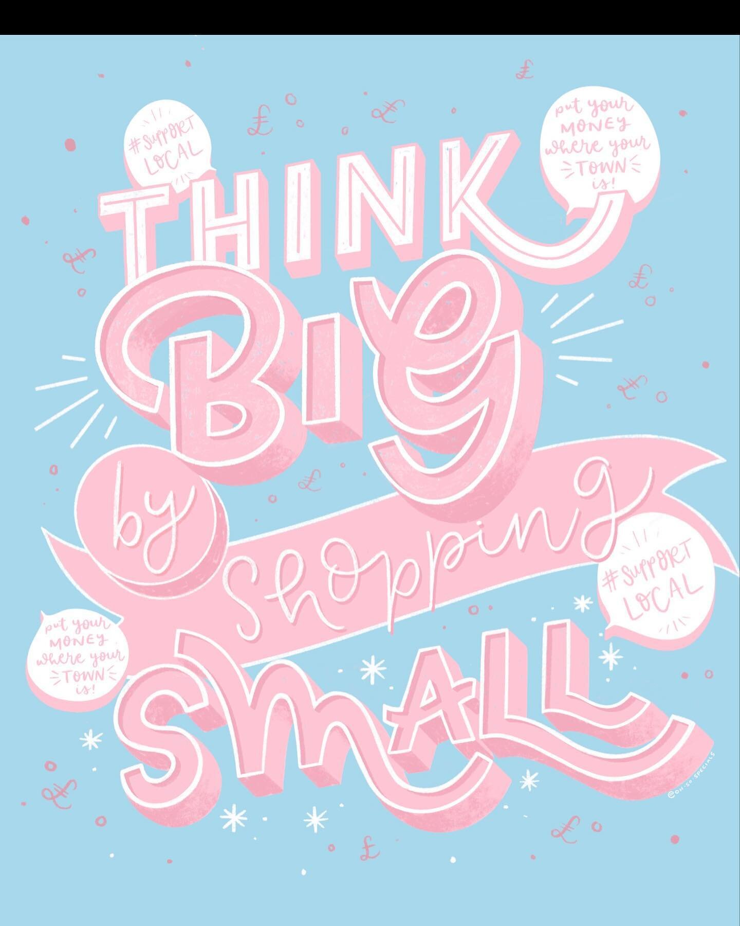 T H I N K 💗 B I G ! 

Here&rsquo;s a close up of the artwork I shared on my stories yesterday! A #supportlocal campaign with @wigancouncil that appears in the latest issue of the Wigan Observer 💗 

I&rsquo;m SO excited to be working with small busi