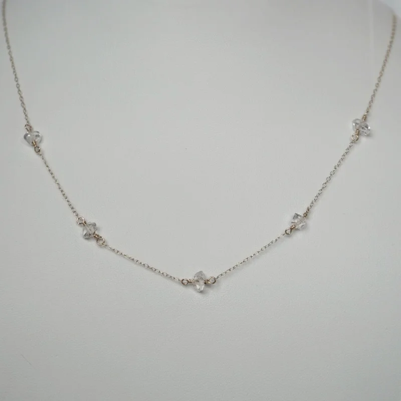 Herkimer Diamond Satellite Necklace - The Akazi Project - www.theakaziproject.org