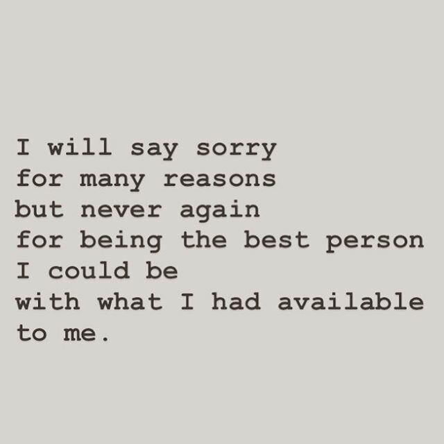 S O R R Y 🤷🏻&zwj;♀️
One sorry needed the most is the apology that we owe ourselves when we are not being our truest selves, not using what we have, and not leaving others&rsquo; external opinions out of our inner thoughts. 
I cared too much what ot