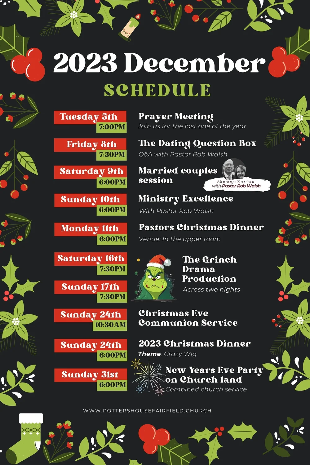 Calendar — Potters House Church Fairfield