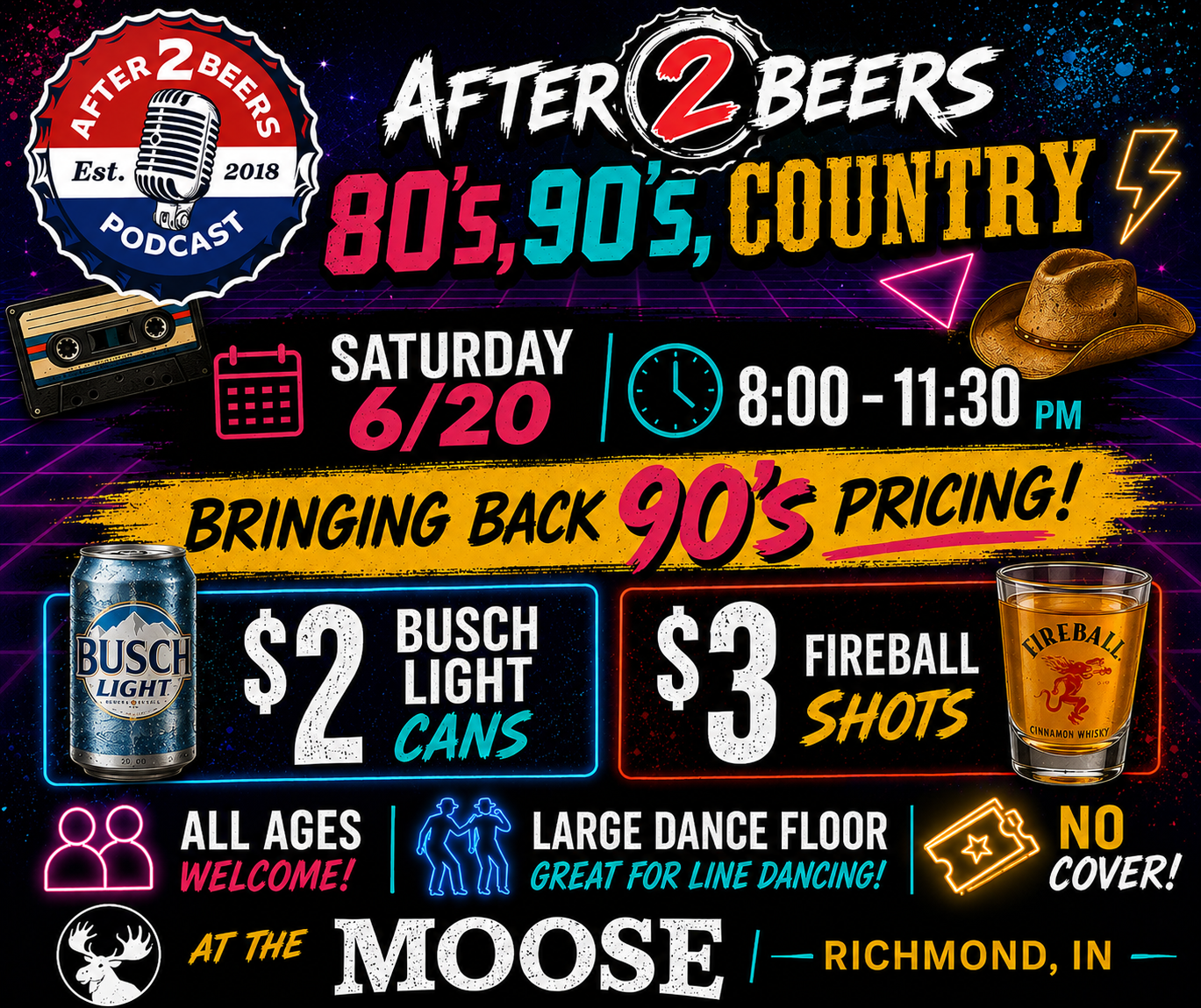 After 2 Beers Goes Country - 80's & 90's Style